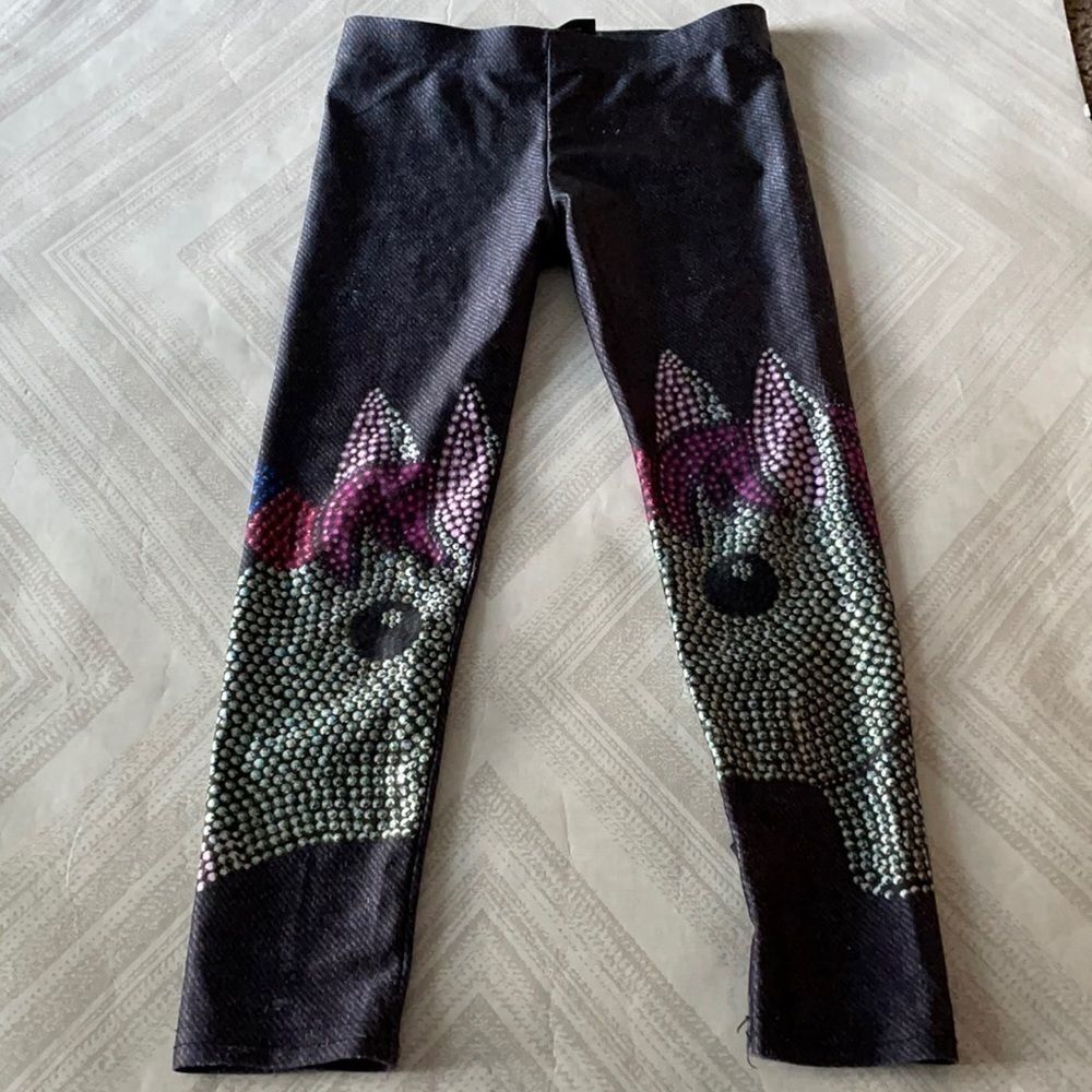 Terez Girls Crystal Emoji Collection Limited Edition Unicorn Leggings